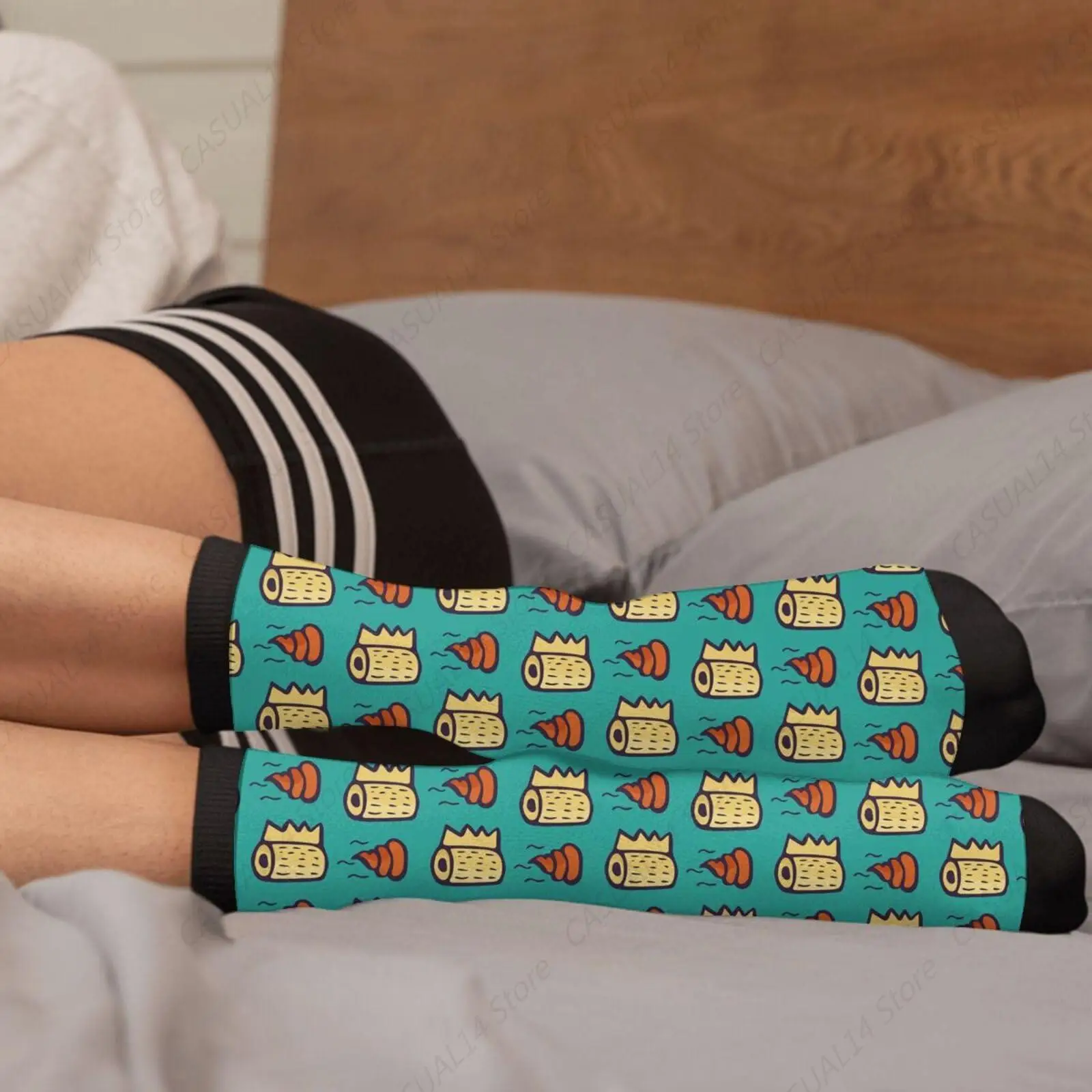 Рулон туалетной бумаги бирюзовые какашки новинка забавные носки для экипажа