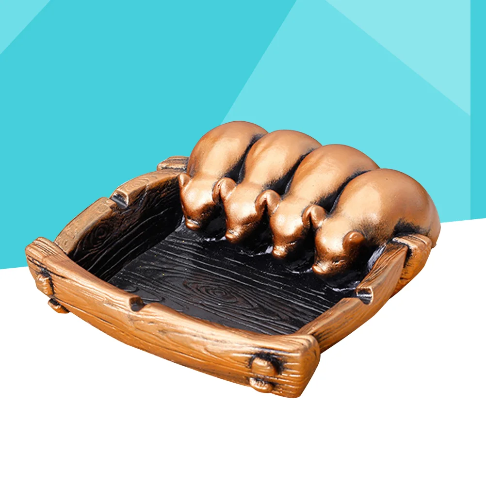 

Уникальная полимерная пепельница Fortune, поделки для домашнего декора (золото)