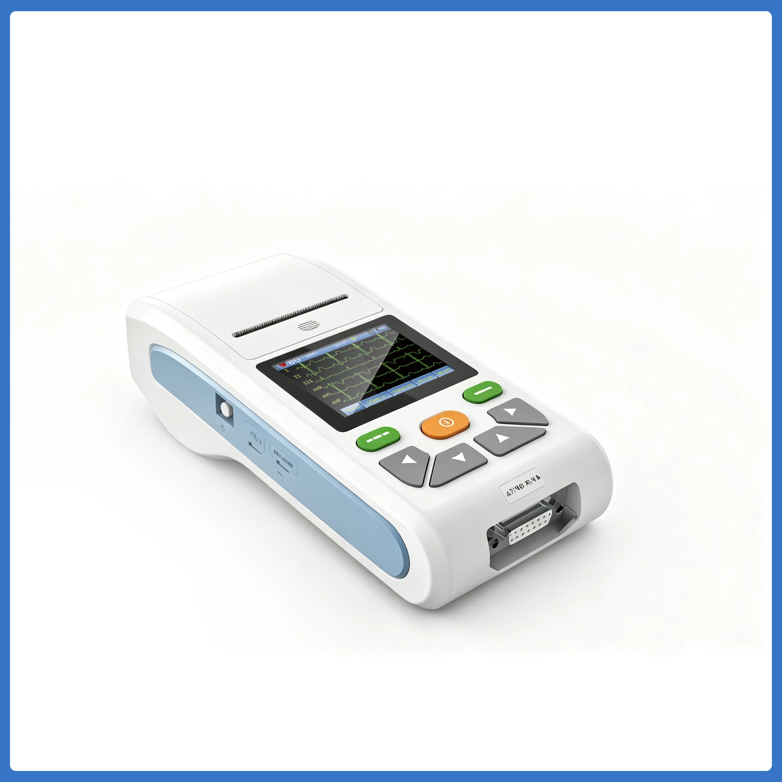 Фото Портативный электрокардиограф ECG90A, одноканальный, 12-канальный ЭКГ/ЭКГ-аппарат с сенсорным экраном №4