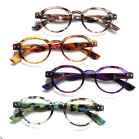 boncamor 4 pack reading glasses 2022 fashion women men with retro printed frame spring hinge prebyopia optical reader eyewear