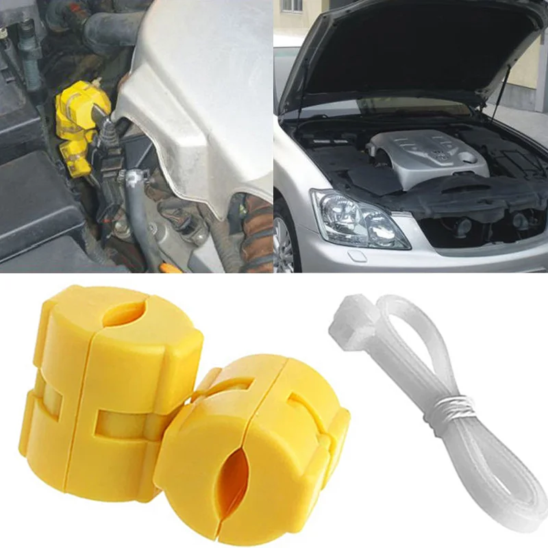 

2pcs Fuel Economizer Magnetic Fuel Oil Gas Saver Saving Vehicle Reduce Emission Vehicle Car Oil Saver with Tighten Band