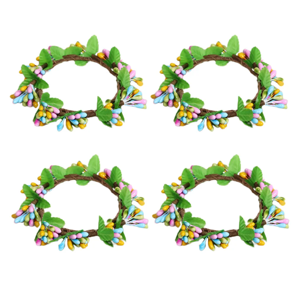

Wreath Easter Rings Wreaths Ring Spring Door Berry Eucalyptus Front Decor Holder Garland Mini Artificial Pillar Leaf Table
