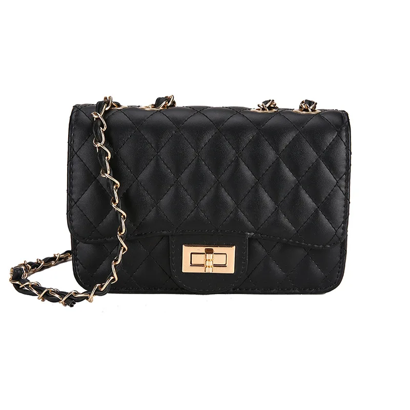 

Women Chain Shoulder Bags Diamond Quilted Leather Crossbody Bag Lock Handbags for Women 2022 Designer Luxury Square Coin Purse