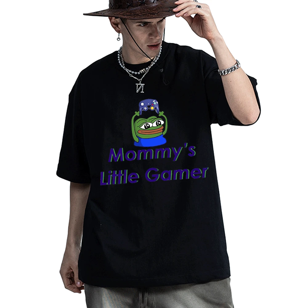 

Mommy S Little Gamer Shirt Men's Women's T Shirt 2022 Summer Cotton Tee Shirt Short Sleeve O Neck Oversized T-Shirts Clothing