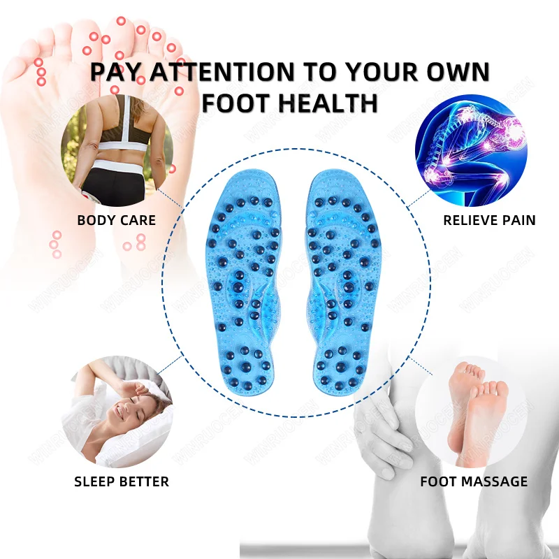 68 Magnetic High quality Massage Insoles Slimming Weight Loss Promote Blood For Men/ Women Health Care Shoe Pads Unisex