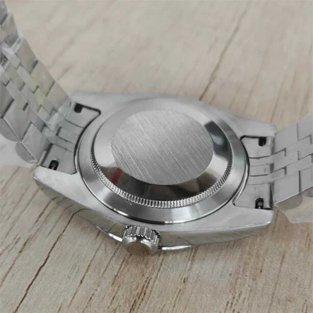 39mm Oyster Perpetual Watch Case Stainless Steel Case Strap Set for NH35 NH36/4R/7S Movement Sapphire Mirror Case Waterproof