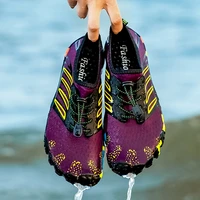 mesh breathable aqua shoes swimming water shoes men flat footwear outdoor seaside fingers sneakers male upstream hiking shoes