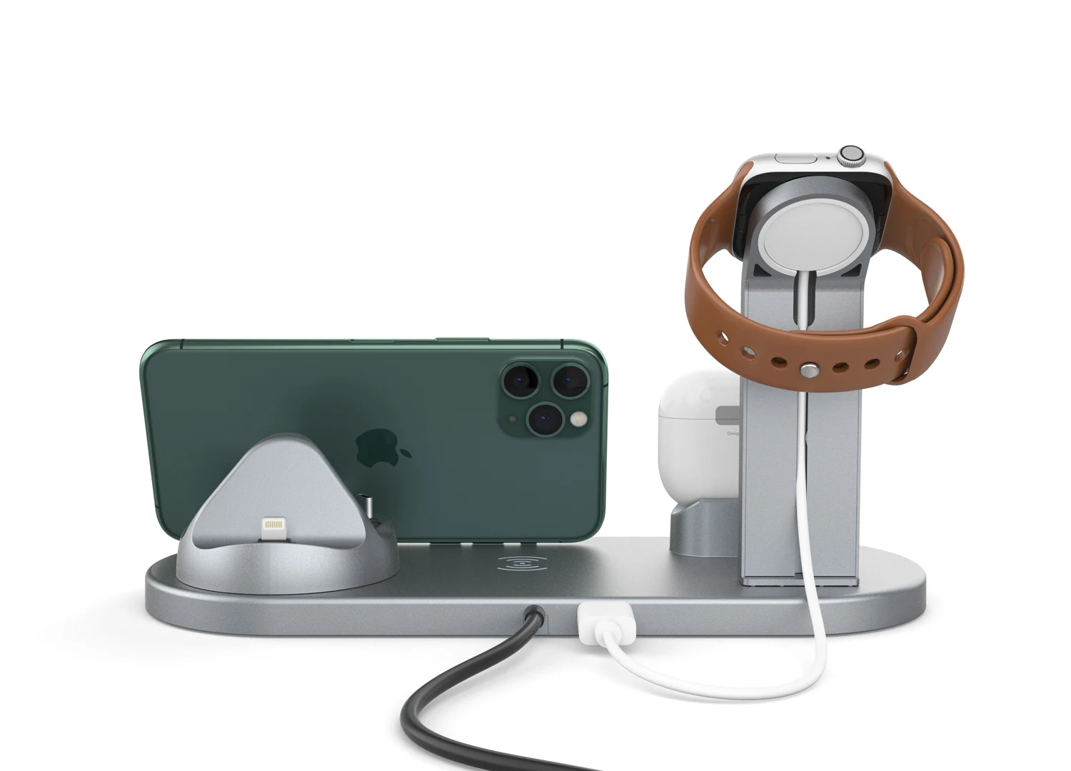 6 in 1 Multifunction Wireless Charger Stand 10W for For iPhone Samsung Apple Watch Desktop Phone Stand Smartphone Desk Holder