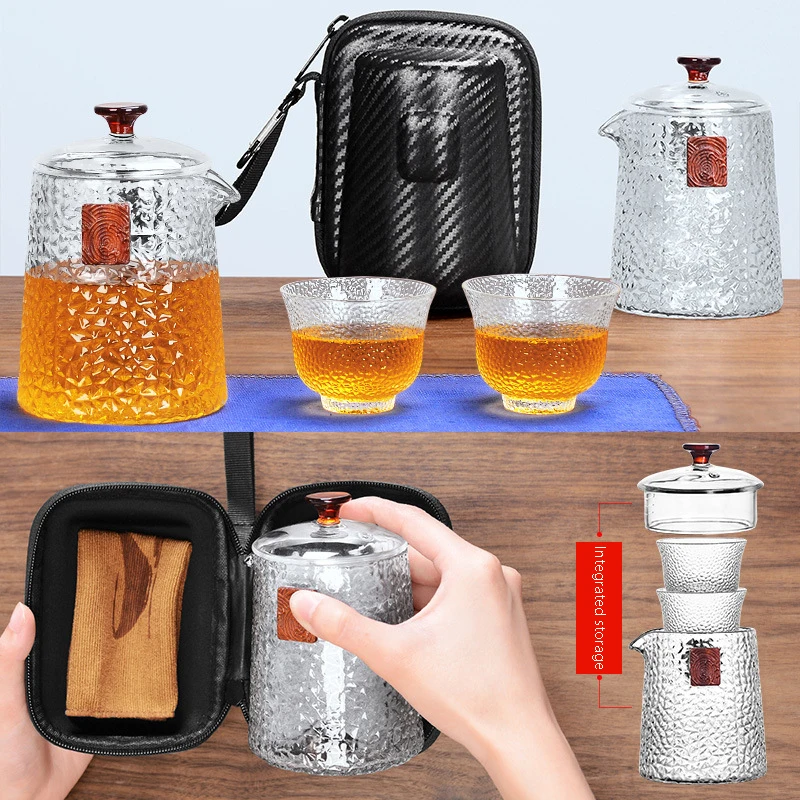 

Creative Travel Portable Teapot Quik Cup Car Office Outdoor Tea Pot Kung Fu Tea Set Friend Gift Teasets One pot and two cups