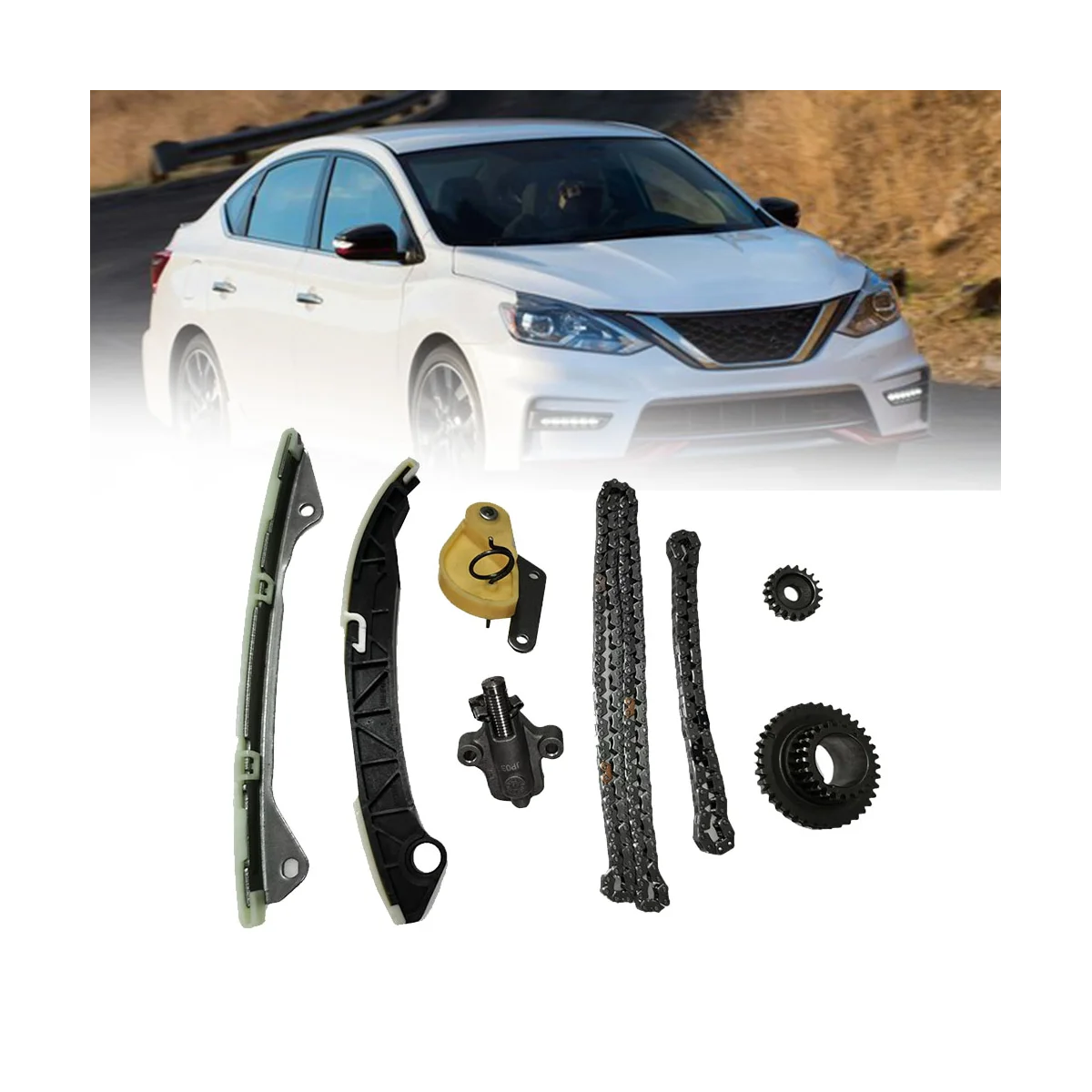8 шт. комплекты цепей синхронизации для Juke Sentra 1.6L MR16 2012-2017 натяжитель направляющей