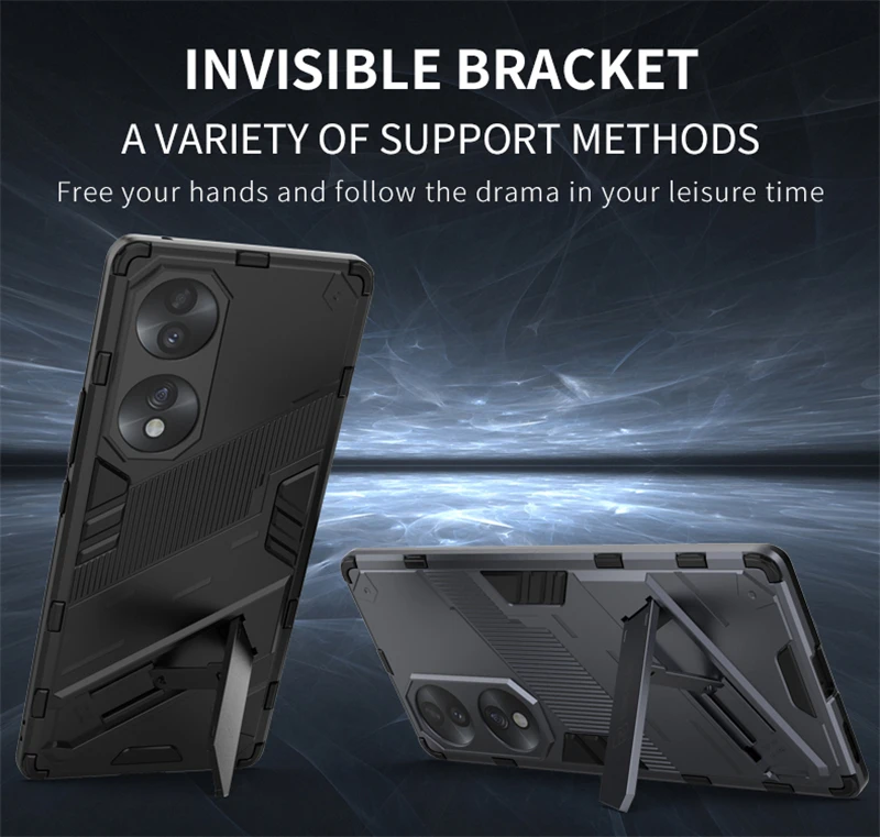 For Huawei Honor 70 Case For Honor 70 Pro Plus Cover Silicone Invisible Holder TPU Rubber Protective Case For Honor 70 Cover