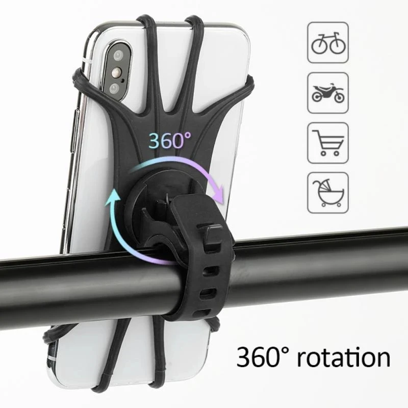 

360 Rotatable Silicone Bicycle Phone Holder Balance Car Motorcycle Stand Bracket GPS Support For Iphone 11 Xiaomi 10 Huawei P40