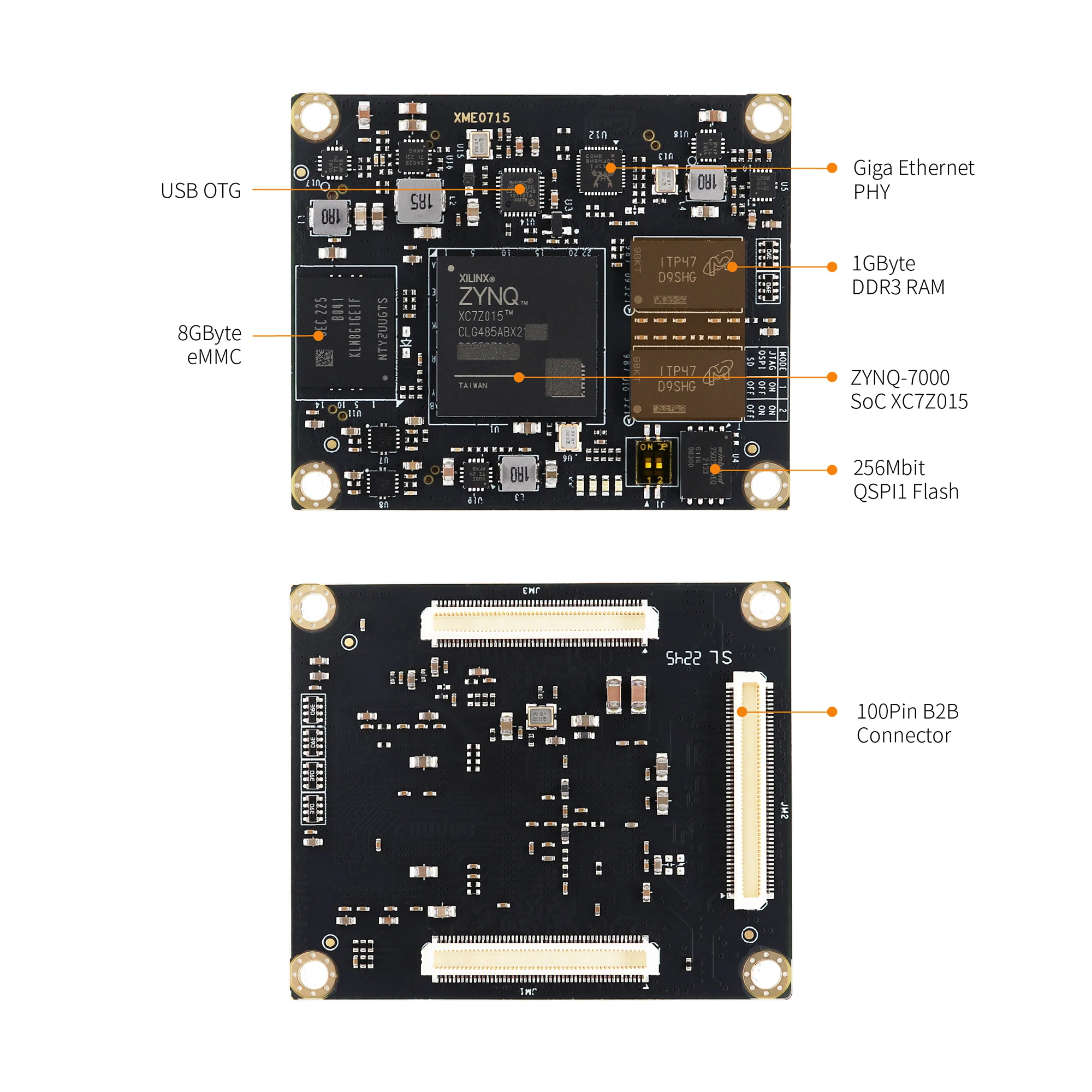 Микрофаза XME0715 ZYNQ SoM Xilinx Zynq-7000 SoC XC7Z015 система на модульной базовой плате