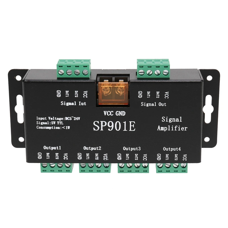 

Новый-светодиодный 901E LED Pixel WS2812B WS2811 SPI усилитель сигнала ретранслятор для WS2813 SK6812 WS2815 WS2801 SK9822 и т. д. все RGB