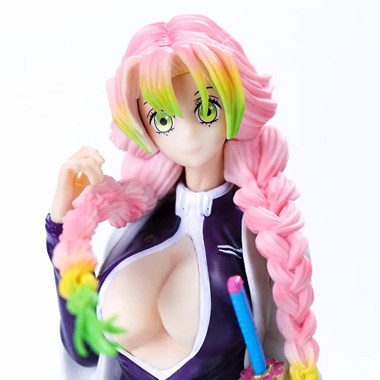 

2023 Demon Slayer Anime Figurine GK Kanroji Mitsuri Standing 25cm PVC Sexy Girl Model Adult Action Figure Collection Gifts Toys