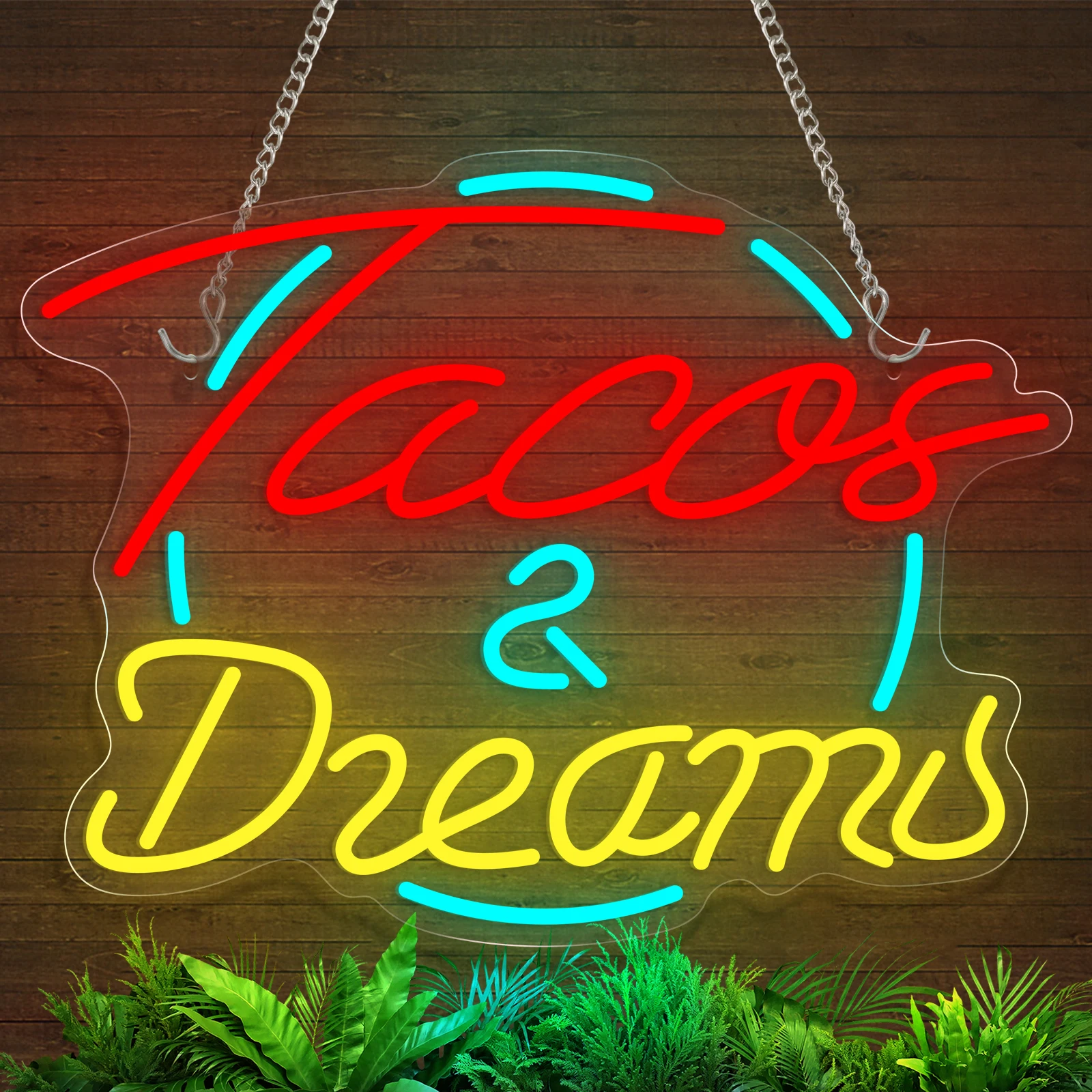 Неоновая Вывеска Tacos &amp Dream С Питанием От USB Настенный Декор Ночник Для Кухни