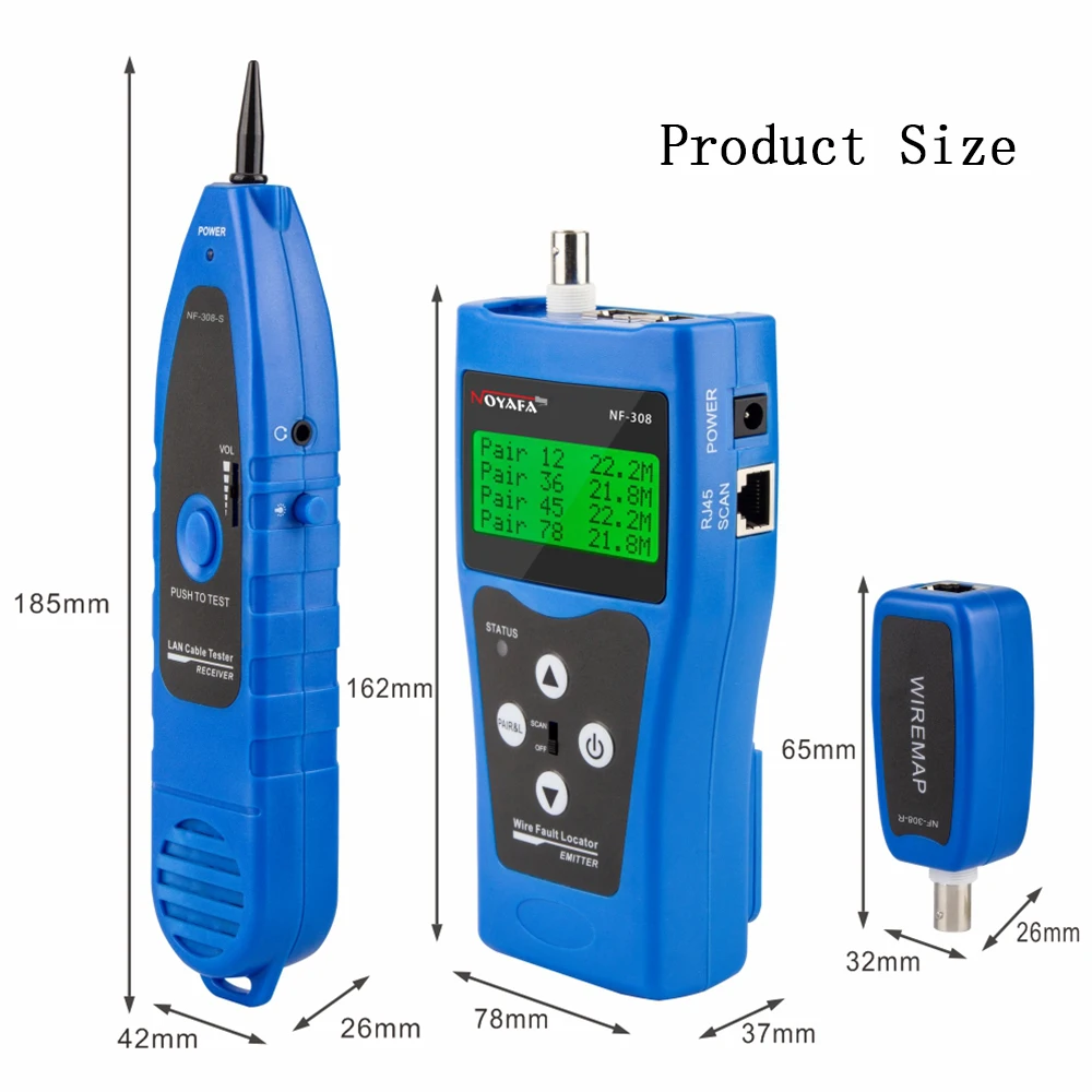NOYAFA стандартное измерение сетевого кабеля локальной сети длина проверка