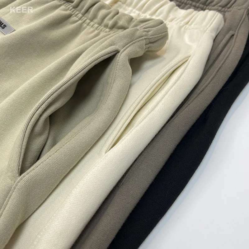 ESSENTIALS Men Jogging Pants Jerry Lorenzo Designer 1:1 Printed Reflective Letters 100% Cotton Hip Hop Loose Unisex Sweatpants