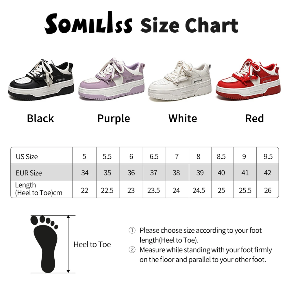 Somiliss Genuine Leather Women Chunky Sneakers Lace-Up Round Toe Fashion Platform Ladies Spring Casual Shoes Designer Brand