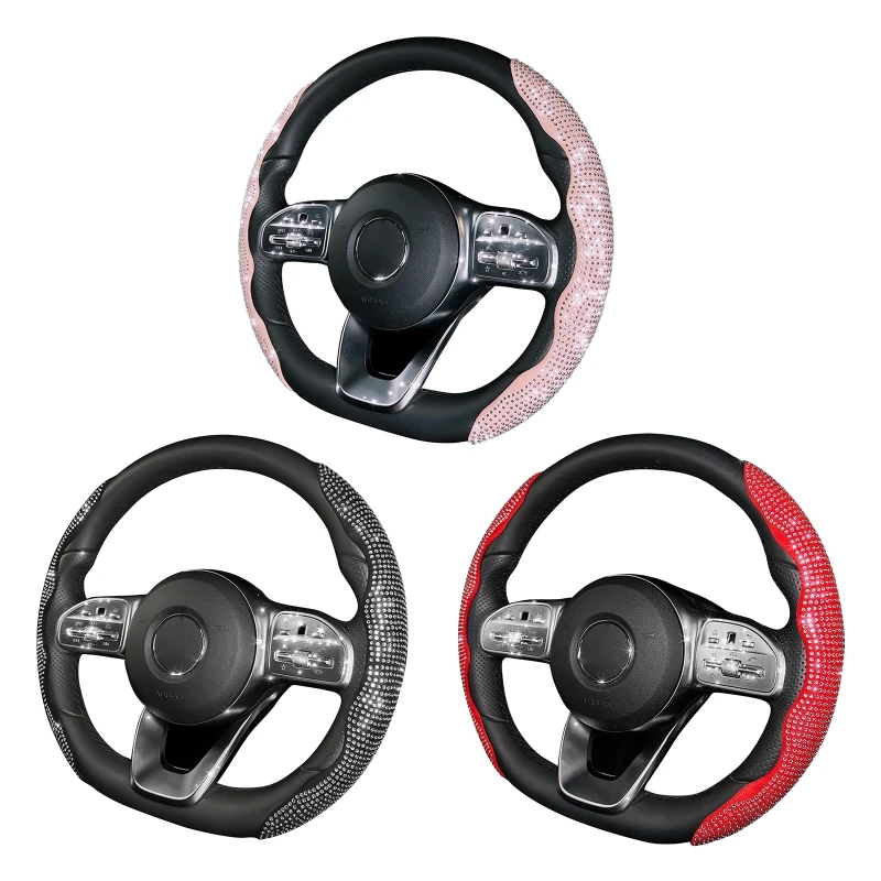 

Автомобильная Оплетка на руль F1CF, аксессуары, избегайте закручивания, гладкие края, грязестойкая, идеально подходит, удобная защита