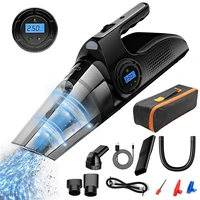 4 in 1 portable handheld cordless car vacuum cleaner with led light tire pressure gauge air pump wet and dry car vacuum cleaner