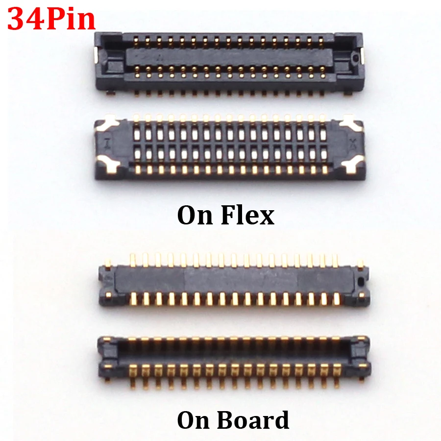 2 шт. 34Pin ЖК-дисплей FPC разъем на материнской плате для Samsung Galaxy A3000 A300F A3009 J3 2017 J330F разъем для порта экрана гибкий