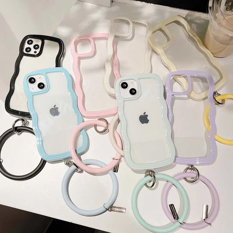 

For iPhone 13 Luxury Clear With Bracelet Phone Case For iPhone 12 11 13 Pro Max XR X XS Max 7 8Plus SE2020 Soft Silicone Cover