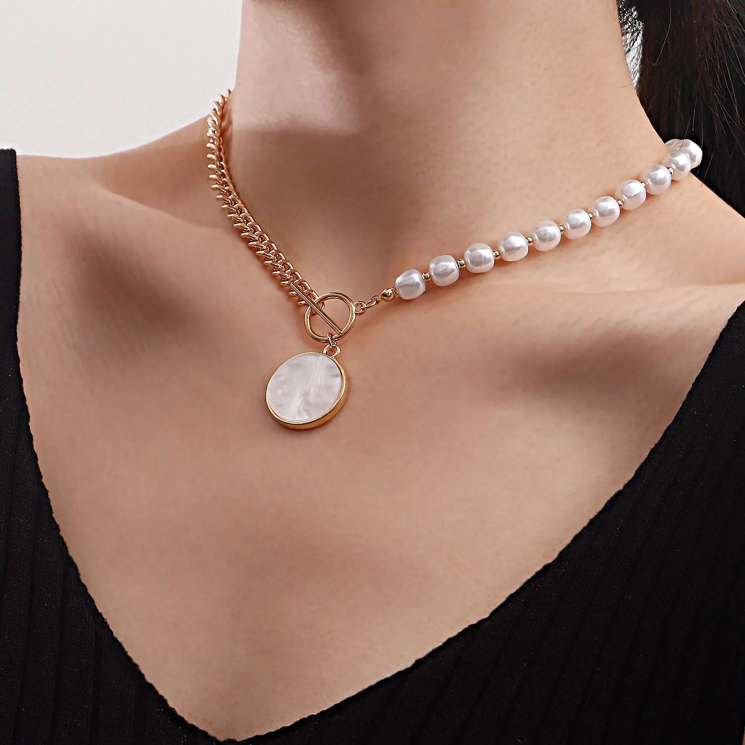

Женское винтажное ожерелье в стиле панк из сплава золотого и серебряного цвета, модное простое ожерелье с подвеской, аксессуары для шеи, ювелирные изделия, подарок на воротник