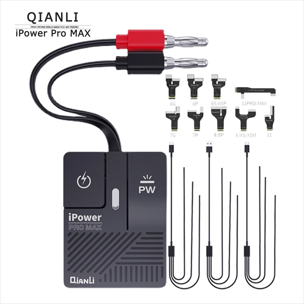 

QIANLI ipower Pro Max Supply Test Cable DC Power Control Test Cable For iPhone 6G 6P 6S 6SP 7G 7P 8G 8P X XS MAX 11 11Pro Max