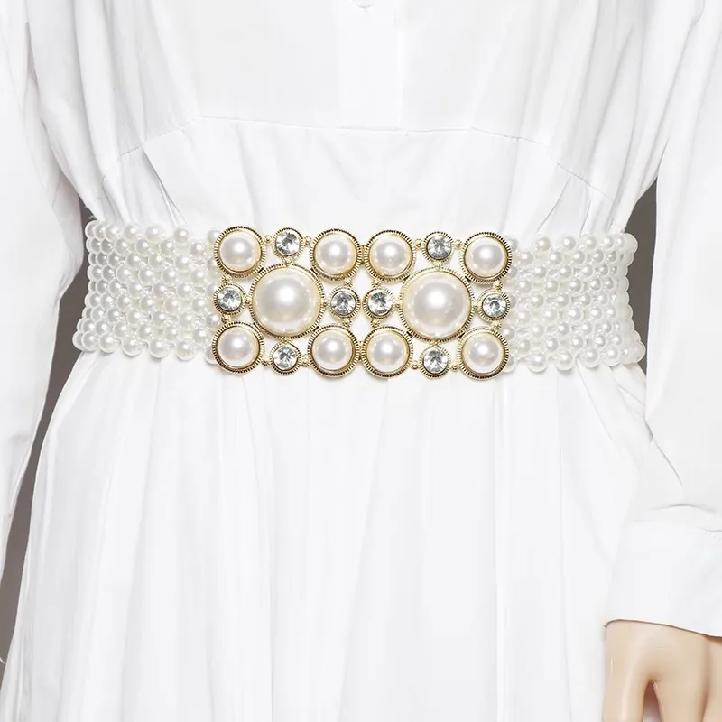 Женский модный эластичный жемчужный вязаный корсет женское пальто с поясом