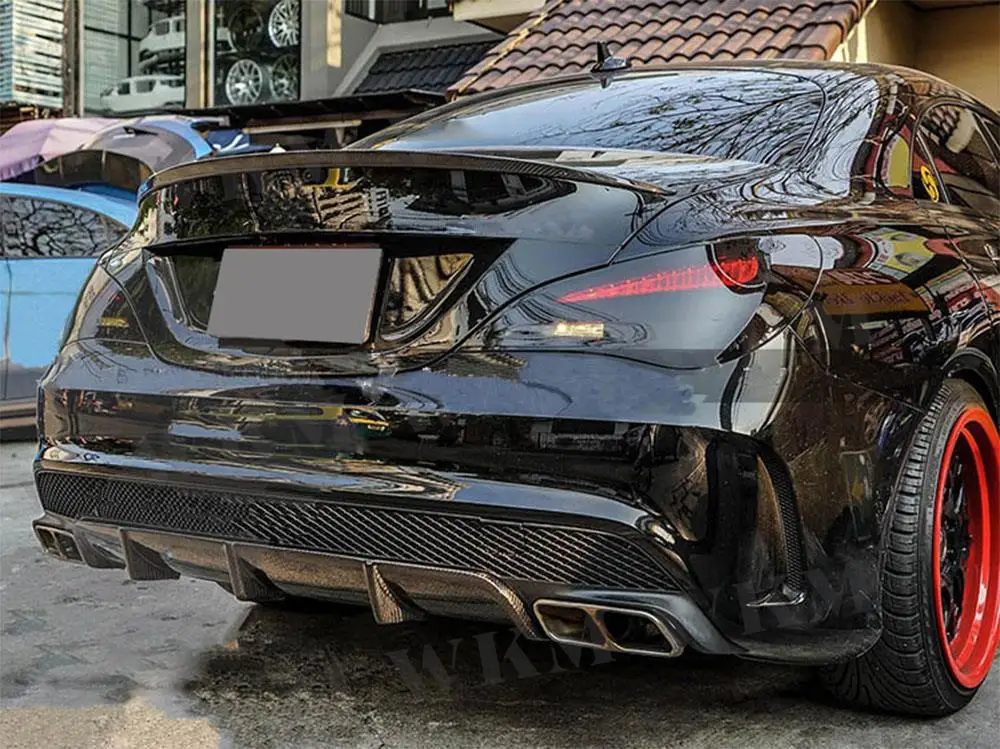 Задний диффузор из углеродного волокна 3 шт. стиль R для Mercedes Benz CLA W117 CLA180 CLA200 CLA250