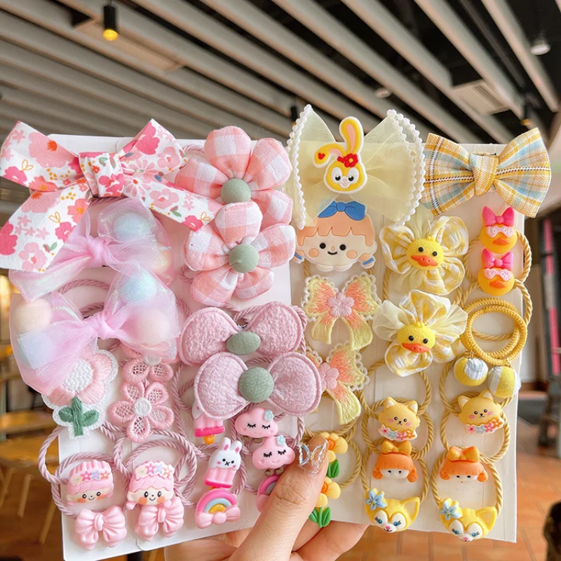

20 Pieces Children's Hair Band Hair Cord Hair Tie Girl Baby Cute Hair Accessories Bow Hair Cord Little Girl Set Hair Accessories