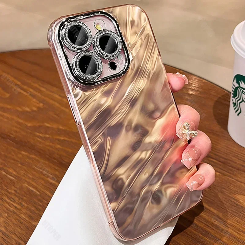 Роскошный блестящий защитный мягкий чехол для телефона с постепенным изменением