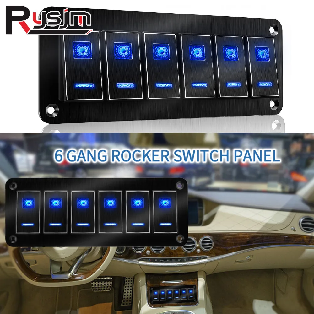 

Металлическая комбинированная панель переключателя, водонепроницаемая панель переключателя вкл./выкл. Для джипа, лодки, морского автомоби...