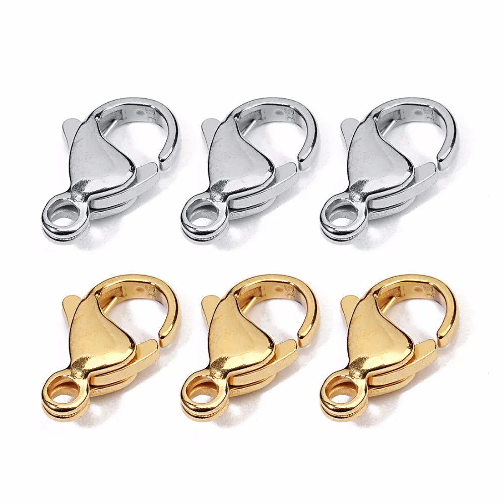 

10/25pcs Stainless Steel Lobster Clasps Hooks End Clasps Connectors For Necklace Bracelet Jewelry Making Accessories Wholesale