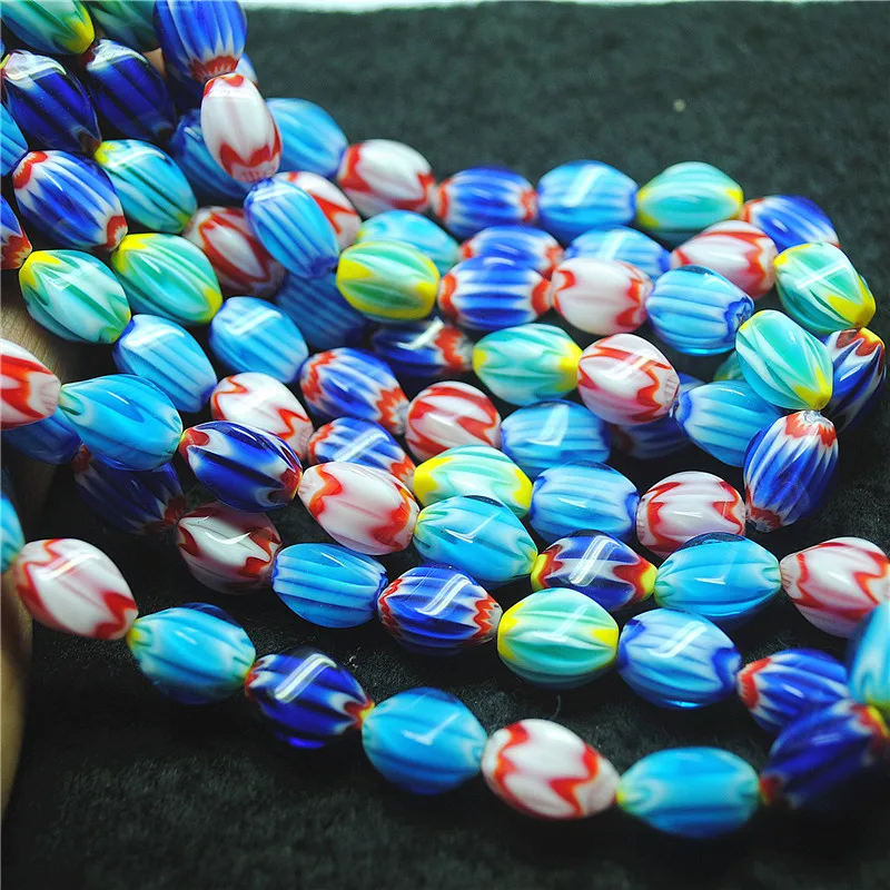 

30 шт Новые итальянские муранские стеклянные бусины для женских браслетов, аксессуары для изготовления 10х13 мм, горячие цвета, DIY ювелирные изделия, бесплатная доставка