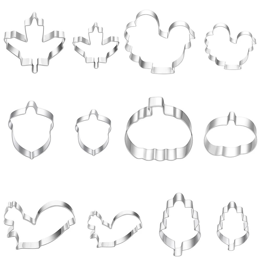 

12 шт., антипригарная форма для печенья на День Благодарения