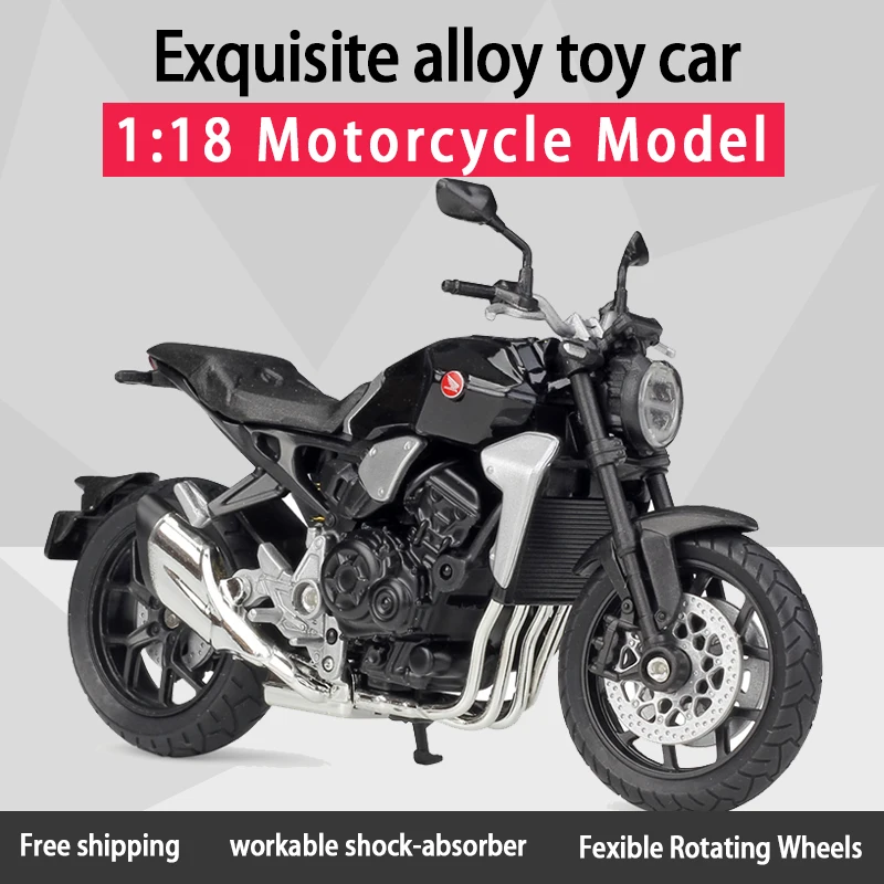 

Welly 1:18 2018 HONDA CB1000R Alloy Street Sport Motorcycles Model Workable Shork-Absorber Toy For Children Gifts Toy Collection