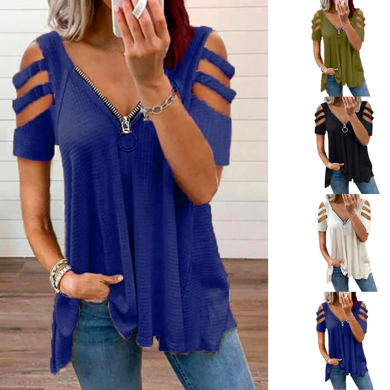 

Женский пикантный топ с открытыми плечами, летняя повседневная футболка, модный топ в уличном стиле, повседневная женская футболка