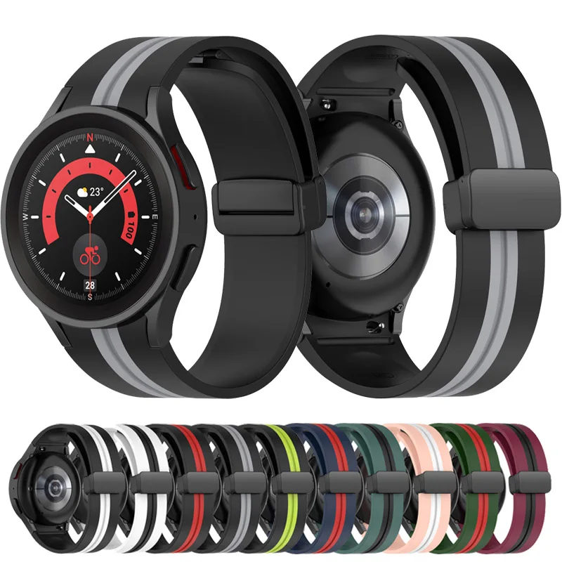 

Ремешок силиконовый для Samsung Galaxy Watch 4 classic Watch 3 41 мм, спортивный магнитный браслет для Samsung Galaxy Watch 5 pro