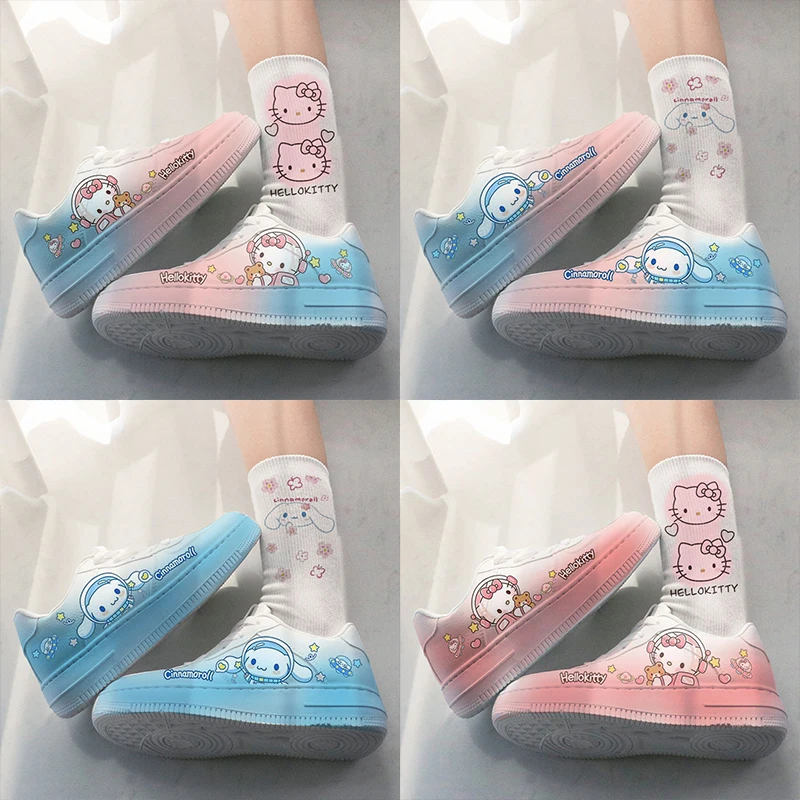 

Sanrio Hello Kitty Board Shoes Girly Heart Kawaii Anime Cute Cartoon Cinnamoroll Personality Sports Shoes Toys for Girls