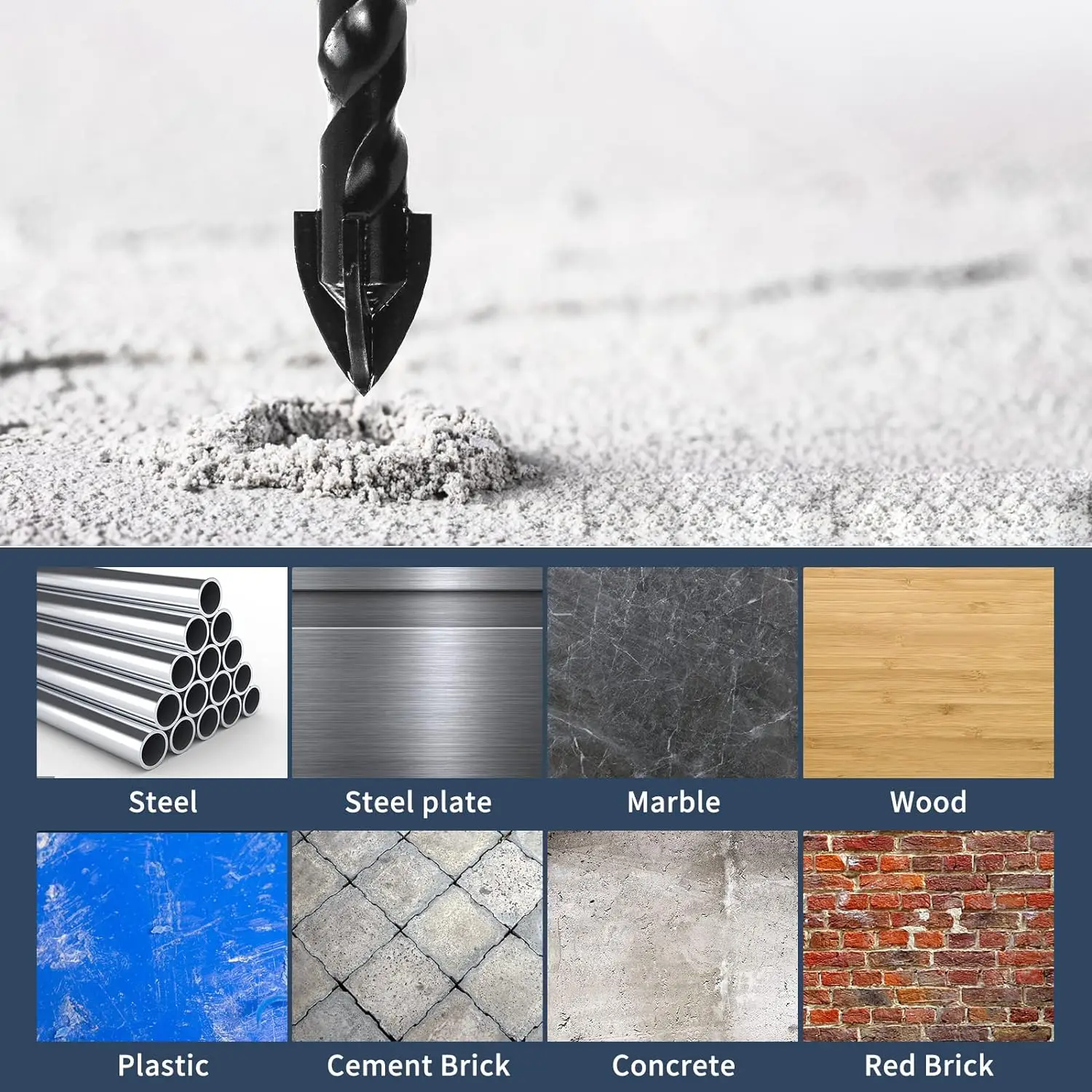 Набор сверл для бетона 10 шт