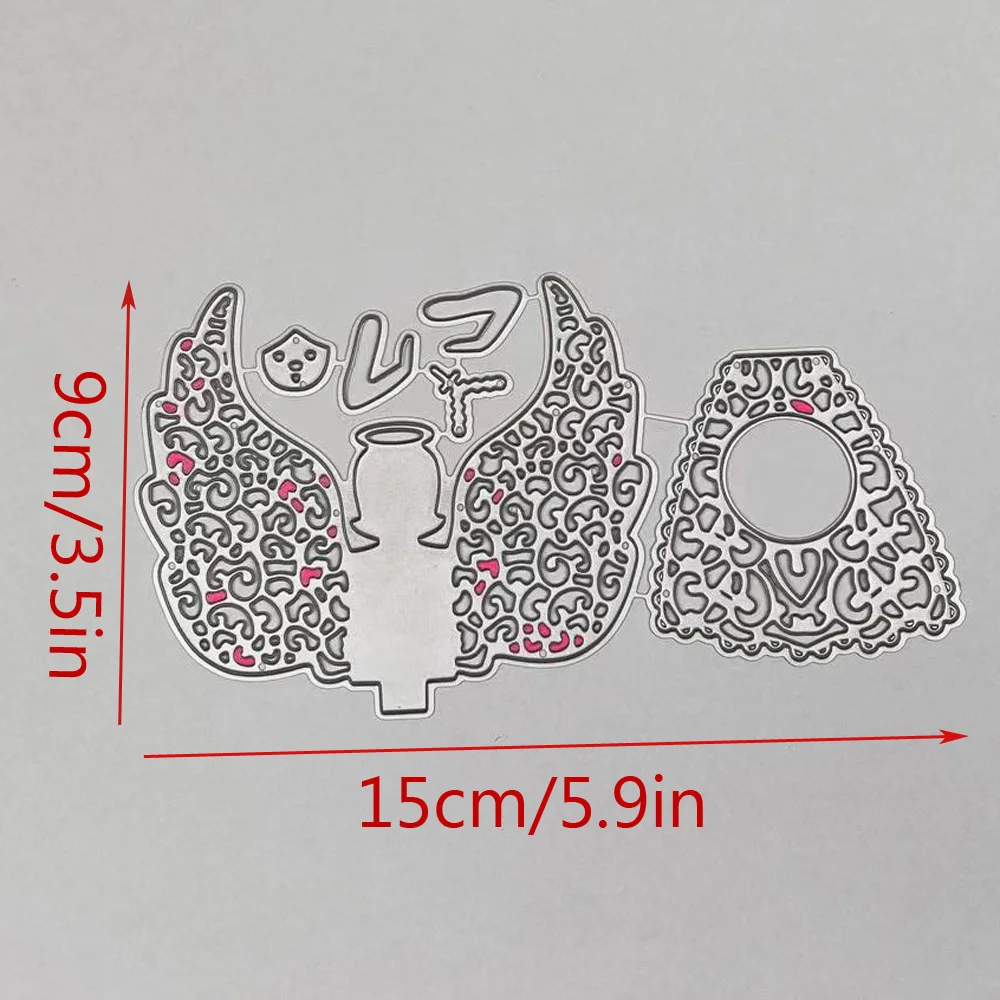 Металлические режущие штампы рамка ангела Серебряная Фотография нож форма