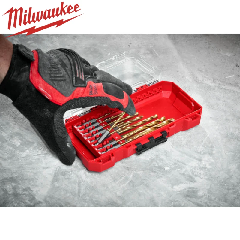 Фото Набор металлических сверл Milwaukee 15 с титановым покрытием и шестигранным хвостовиком, аксессуары для ударных дрелей, набор насадок 48-89-4670 №1
