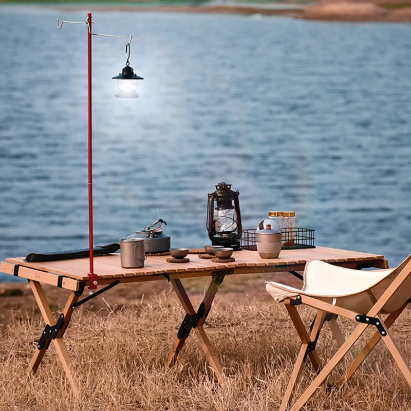 

Легкая Складная полка для хранения и организации, алюминиевый органайзер для кемпинга и освещения, стойка с двойным крючком