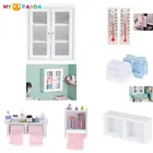 Миниатюрный шкафчик, мебель для ванной комнаты, наборы, вешалка для полотенец, косметический набор для макияжа, термометр для дома и проживания, 112 весы, кукольный домик