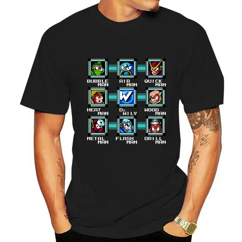 

Camiseta Mega Man 2 роботы для мужчин, camisa para mujer