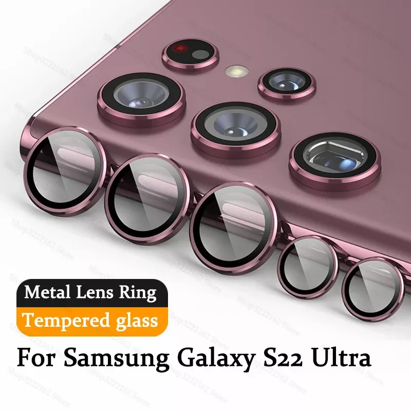 

Camera Protector For Samsung S22 Ultra Metal Lens Rings Case Cover For Samsung Galaxy S22 ultra Camera Protector Accessories