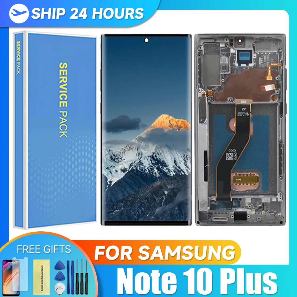 6 8 'ɺMOLED для Samsung Note 10 Plus ЖК-дисплей цифровой сенсорный экран + искусственный