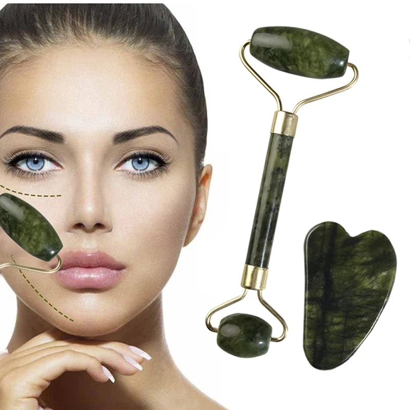 

1 шт., нефритовый массажер-ролик для лица